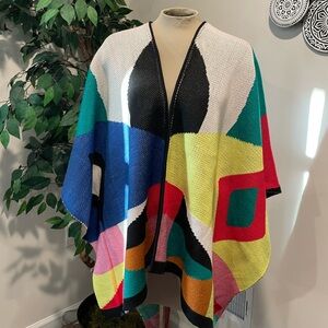 Colorful Patterned Poncho